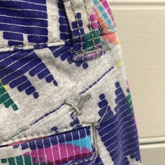 𝅺t33 American Eagle Midi Flat Front Aztec Printed Sz 4 Biho Festival Fair - Picture 12 of 16